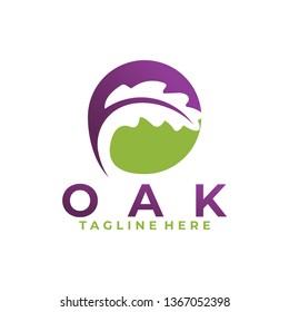 oak logo leaf icon