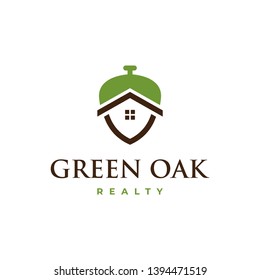 Oak Logo, Oak Realty Logo, Oak Home, Oak Roof Logo Vector, Real Estate Logo
