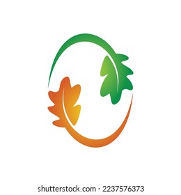 plantilla de icono de logotipo de roble
