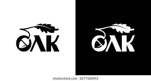 OAK logotype in simple and modern style, nice design for any business and company.