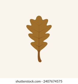 oak maple leaf color art logo design vector