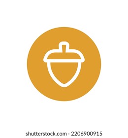 Diseño de iconos de nueces de roble, arte vectorial del logotipo de bellota