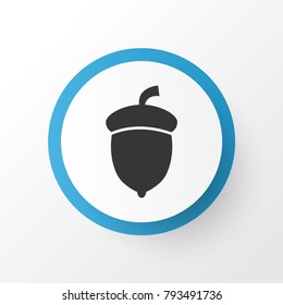 Oak nut icon symbol. Premium quality isolated acorn element in trendy style.