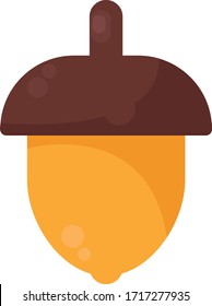 Oak nut, illustration, vector on white background