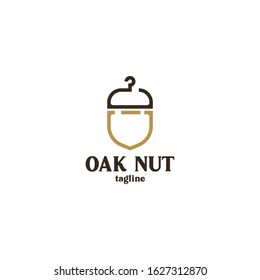 The Oak Nut Logo Design a Vector Template 