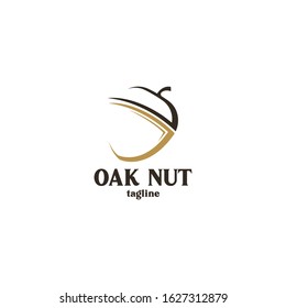 The Oak Nut Logo Design a Vector Template 