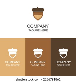 oak nuts logo design can be used for branding and business
