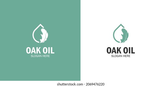 Oak oil logo design template