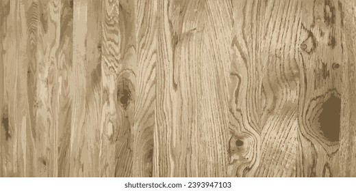 Oak panel. Oak board. Oak texture. Vector illustration