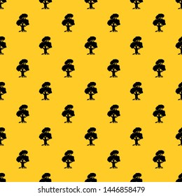 Oak pattern seamless vector repeat geometric yellow for any design