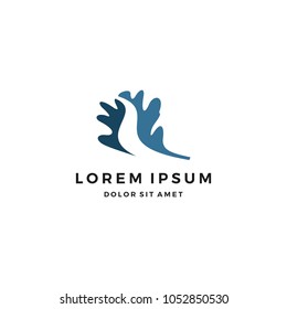 Oak and river Logo Design Template