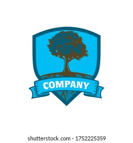 oak root logo , tree logo