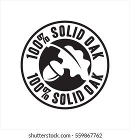 Oak rubber stamp, vector illustration