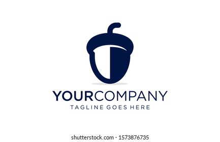 Oak seed logo design concept 