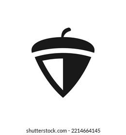 diseño del logotipo de protección de roble de naturaleza segura