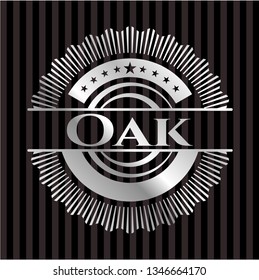 Oak silver shiny emblem