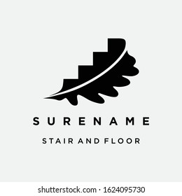 Oak and stair logo vector inspiration