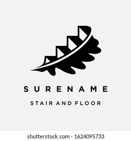 Oak and stair logo vector inspiration