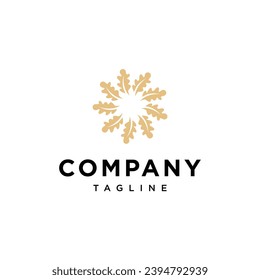 
oak sun logo icon vector template.eps