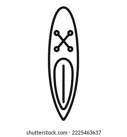 Oak sup board icon outline vector. Surf paddle. Water beach