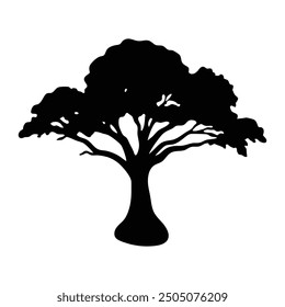 Oak Tree Drawing Design Vector Illustration Clipart Eps