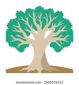 Oak Tree Drawing Design Vector Illustration Clipart Eps