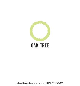 Oak Tree Green Logo Circle Ideas Creative Vector New
