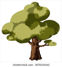 Oak tree high detailed vector illustration