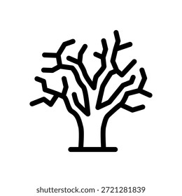 Oak Tree Icon Tree Line Vector