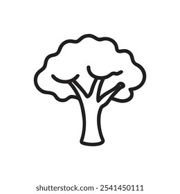 Oak tree icon - on white background