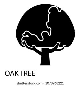 Oak tree icon. Simple illustration of oak tree vector icon for web