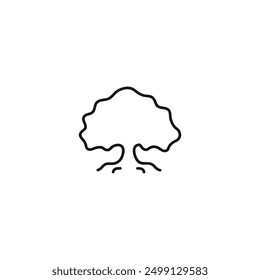 Oak tree icon vector. EPS 10 editable vector