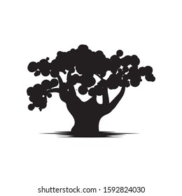 Oak Tree icon Vector Illustration design Logo template