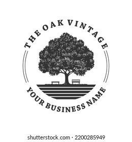 oak tree illustration image for logo 