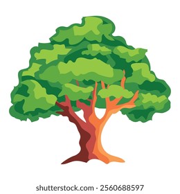 oak tree isolated isolated icon