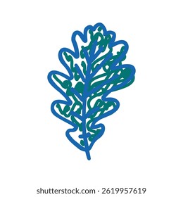 oak tree leaf doodle icon sketch vector. oak tree leaf sign. isolated symbol illustration