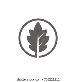 Oak tree, oak leaf logo icon design template illustration, designed based on vector format