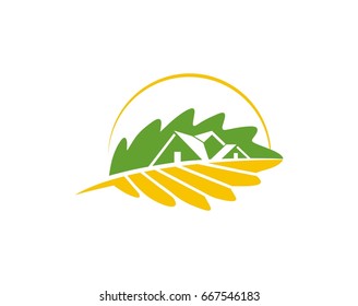 Oak Tree And Leaf Logo Template