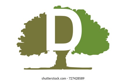 Oak Tree Letter D