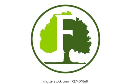 Oak Tree Letter F