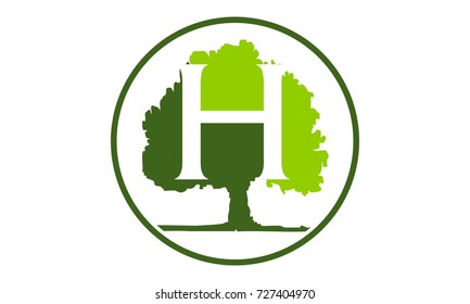 Oak Tree Letter H