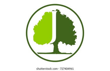 Oak Tree Letter J