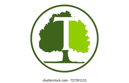 Oak Tree Letter T