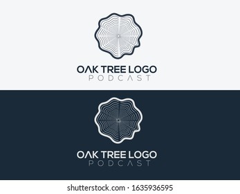 oak tree logo abstract podcast