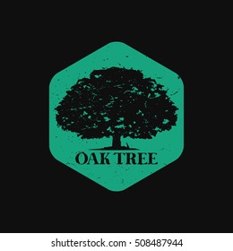 Oak Tree Logo in Dark Background