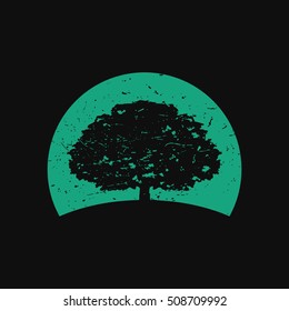 Oak Tree Logo in Dark Background
