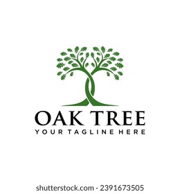 Logo-Design von Eichenbaum, Logo-Vektorgrafik von Marken-Logos, modernes Logo, einzigartige Eichenbaum-Vektorgrafik	