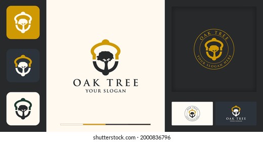 oak tree logo design and business card design