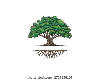 Eichenbaum Logo Design mit Eichenbaum Kreis Logo Konzepte