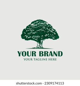 Oak Tree logo design illustration